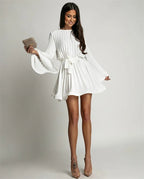 Margaux Flare Pleated Mini Dress