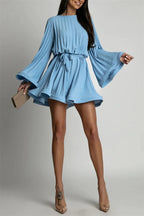 Margaux Flare Pleated Mini Dress