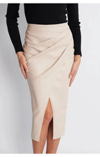 Cécile Sculpted Wrap Skirt