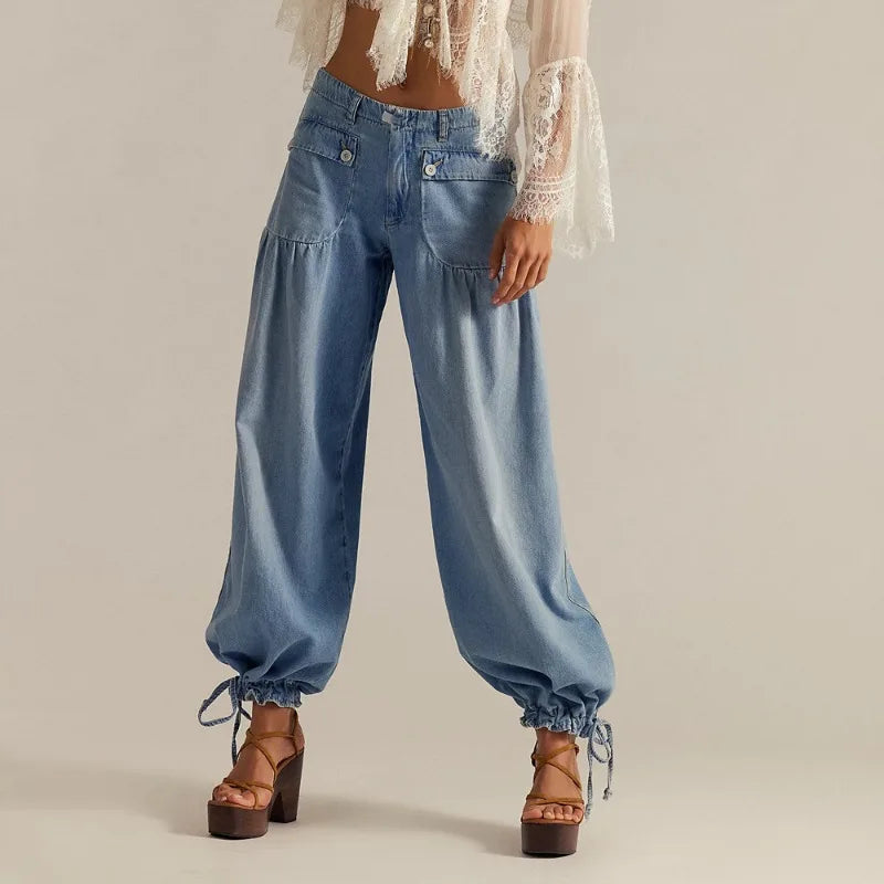 Santi Denim Harem Jogger