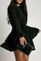 Margaux Flare Pleated Mini Dress