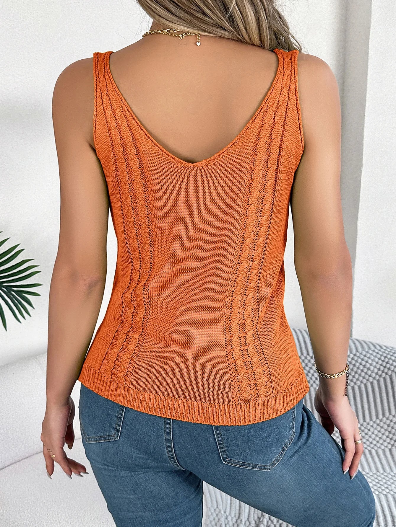 Bayside Chevron Knit Tank Top
