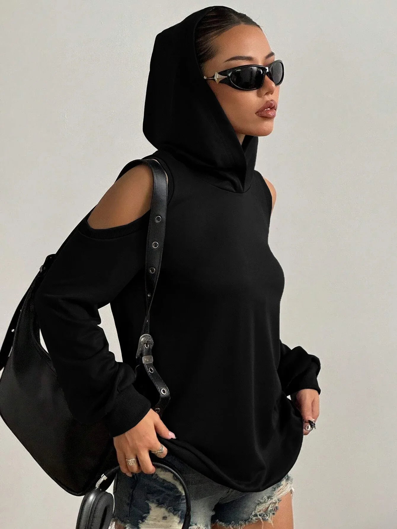 Essentia Off-Shoulder Hoodie
