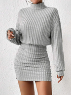 Clara Ribbed Sweater-Dress
