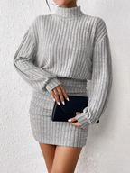 Clara Ribbed Sweater-Dress