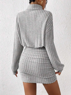 Clara Ribbed Sweater-Dress