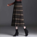 Knit Pleated Midi Skirt