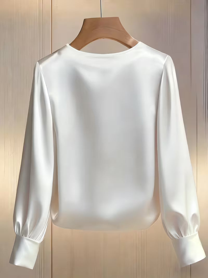 Cassia Pearl Satin Blouse