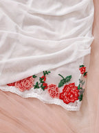 La Rose Ruched Mesh Nightgown