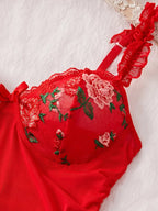 La Rose Ruched Mesh Nightgown