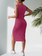 Bayside Ribbed Midi Dress