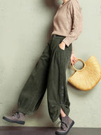 Sierra Pleated Corduroy Pant