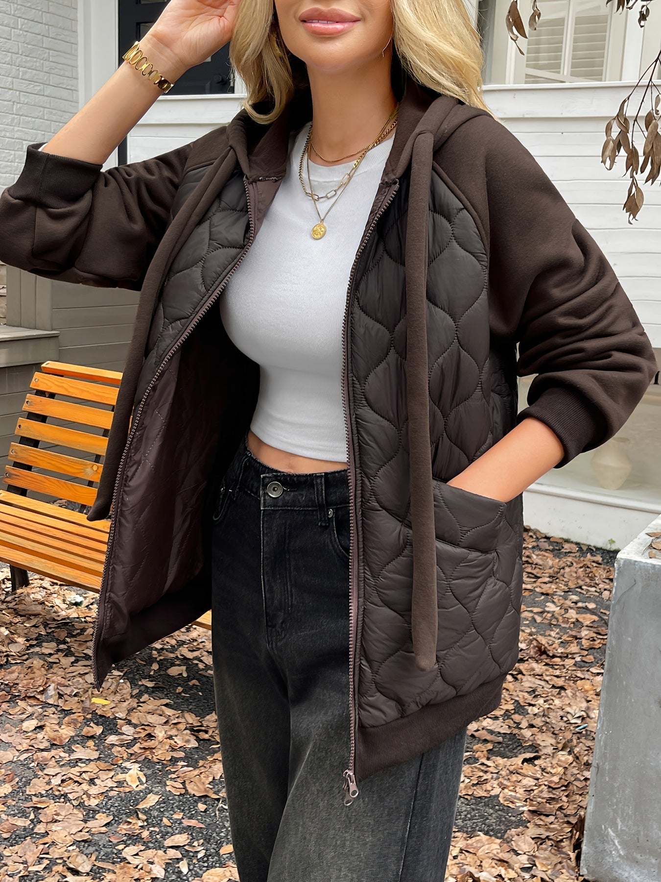 Colette Quilted Hoodie Jacket