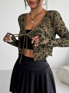 Fleur Sheer Mesh Cardigan